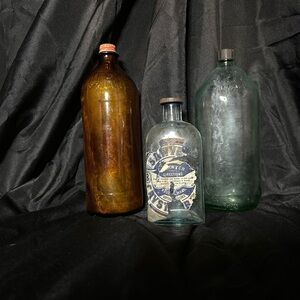 I have 3 antique collectible glass bottles